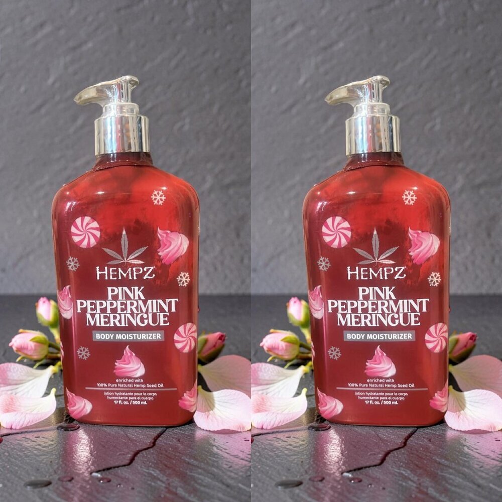 Hempz Pink Peppermint Meringue Body Moisturizer 17 oz_ 2 units